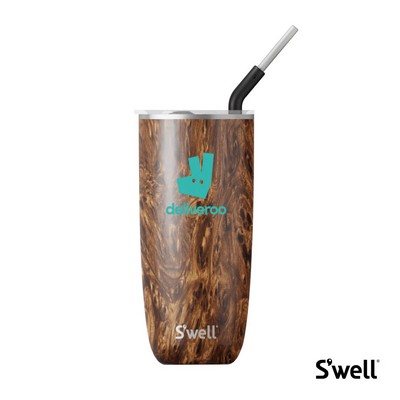 S'well® Tumbler w/ Straw - 24oz Teakwood