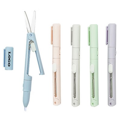 2-in-1 Pen Style Scissors with Paper Cutter