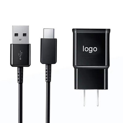 Adaptive Fast Charging Wall Charger with USB Type-C Cable