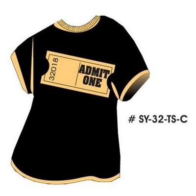 Admit One Ticket T-Shirt Acrylic Coaster w/Felt Back