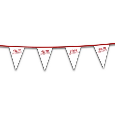 60' Heavy Duty 9.5 Mil. Opaque Poly Silkscreen Pennant String (1 Color)