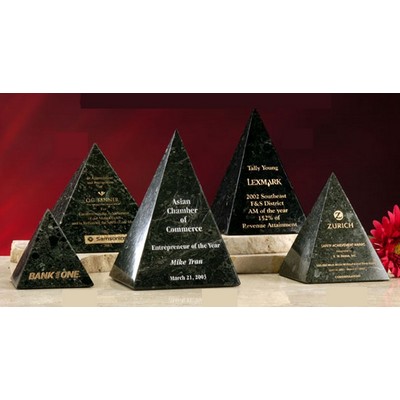 Green Genuine Marble Pyramid Award (4"x6")