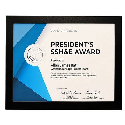 Classic Black 8.5" x 11" Certificate Frame