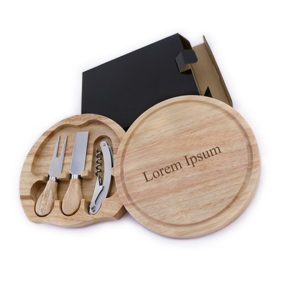 Large Swivel Cheese Board Set (4 Tools)