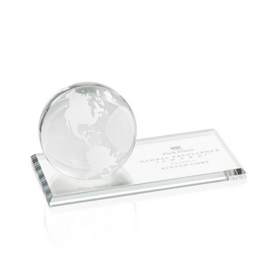 Globe on Rectangle Clear - 2-3/8" Diam