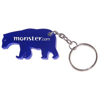 Bear Aluminum Bottle Opener with Keychain