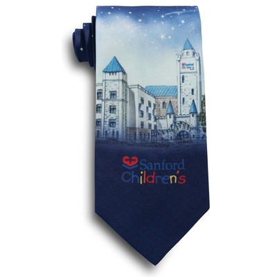 Four Color Process Custom Polyester Tie