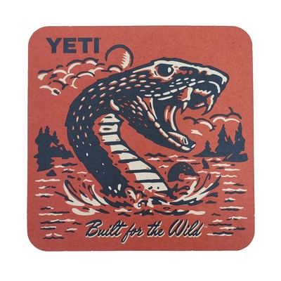 4" Square 40pt Lightweight Pulp Board Coaster