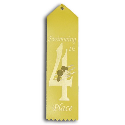 Stock Swim Event Ribbon - 4th Place