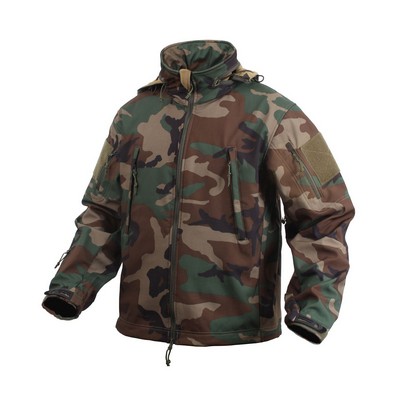 Woodland Camouflage Special Ops Tactical Soft Shell Jacket (4XL)