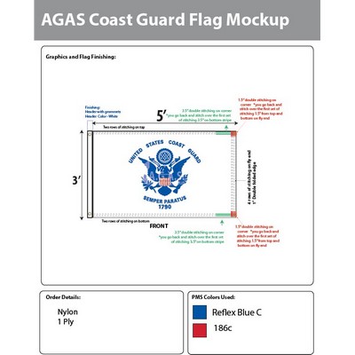 Coast Guard Flags 3x5 foot