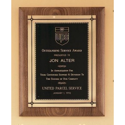 American Walnut Plaque with Phoenix Frame Casting 11 x 14"