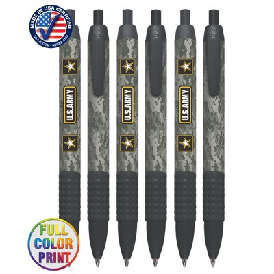 Certified USA Made - Camo - Wide Body Click Pen with Colored Trim and Rubber Grip