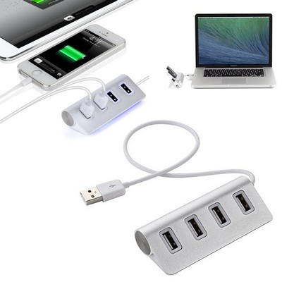 Kidder 4 Port USB 3.0 Premium Aluminum Hub