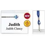 4" x 3" Preferred Vinyl Name Tag Holder, J Hook