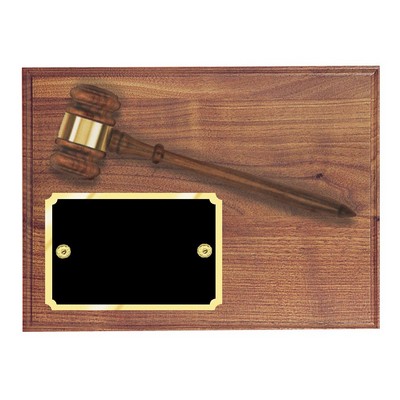 Walnut Gavel Plaque