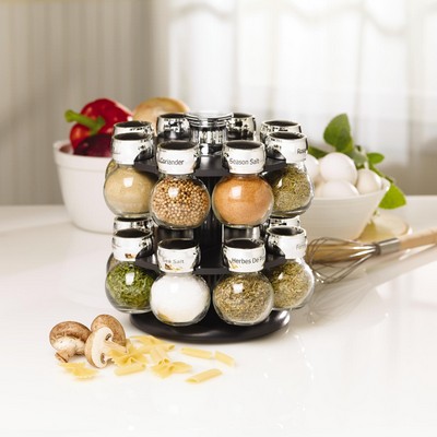 Kamenstein® 16-Jar Revolving Plastic Spice Rack w/5 Year Spice Refill