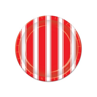 Red & White Stripes Plates