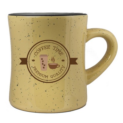 10 Oz. Vitrified Cancun Diner Mug (Yellow campfire)