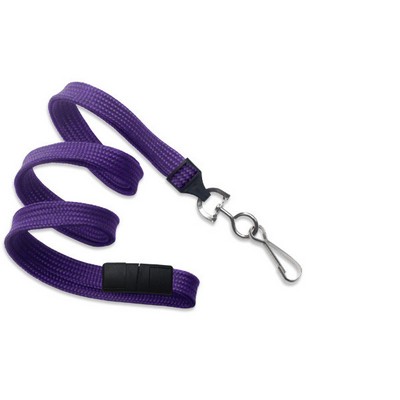 3/8" Breakaway Blank Lanyard w/Swivel Hook (Purple)