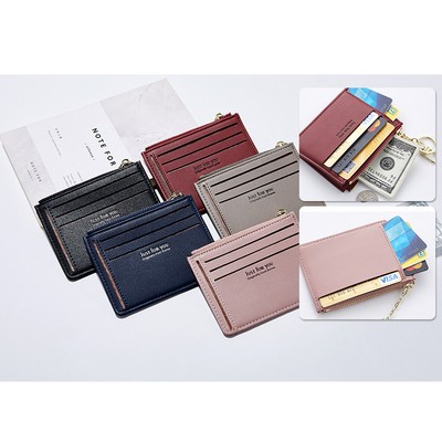 Miny Multi Pockets Credit Card Wallet w/Key Ring