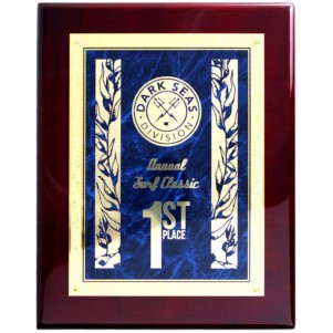 Rosewood Plaques w/Brass Plate (7"x9")