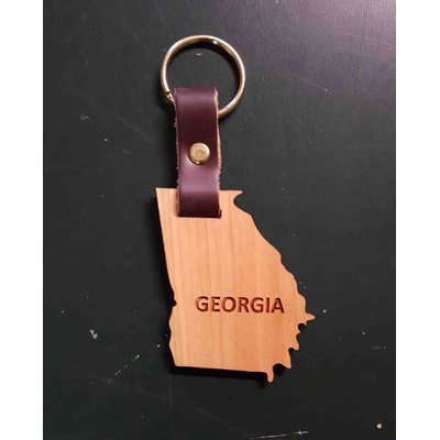 2" - Georgia Hardwood Keychains