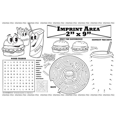 Italian Restaurant - Imprintable Colorable Placemat