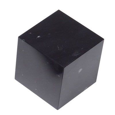 Jet Black Marble Cube (2"x3"x2")