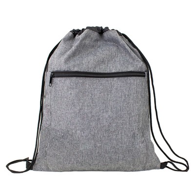 Heather Gray Drawstring Bag