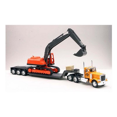 Peterbilt® 379 Lowboy w/ Excavator 1/32 Scale Model Vehicle Replica (u)