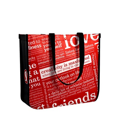 Custom Full-Color Laminated Non-Woven Round Cornered Promotional Tote 15.5"x14"x6"