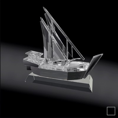 Boat Model Crystal Craft on Base