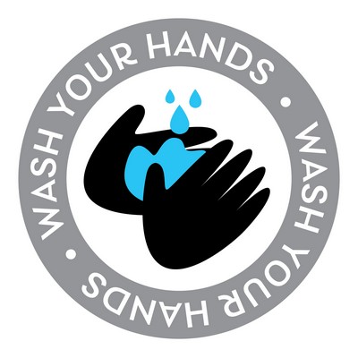 3-3/4" Healthy Habit Decal- Wash Your Hands - 4 Pack