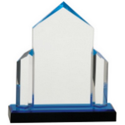 7" x 8" Blue Jewel Post Impress Acrylic Award