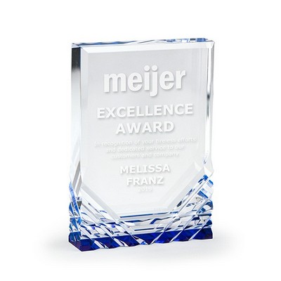 4¼" x 6" Blue Jewel Acrylic Award