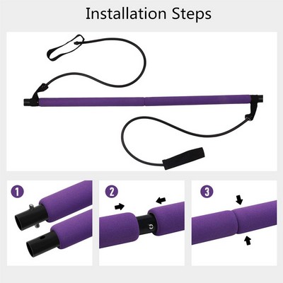 Pilates Bar Kit Resistance Exercise Band