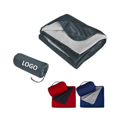 Polar Fleece Portable Camping Blanket