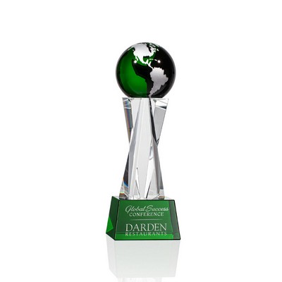 Havant Globe Award - Green/Silver 10"