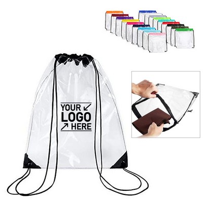 Clear Drawstring Backpack 14" X 17"