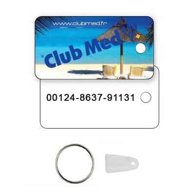 Plastic Key Tag .030 Thermal Laminated PVC (1.125" x 2.125") Full Color