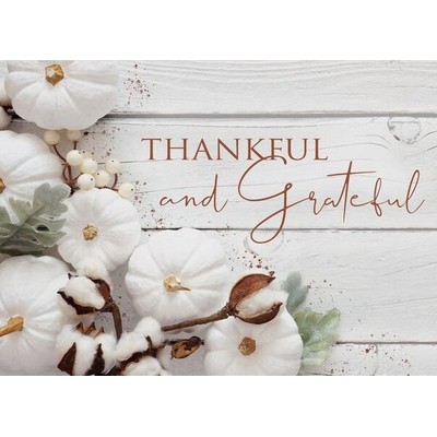 Rustic Thankfulness Thanksgiving Card