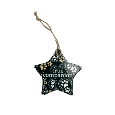 Star Shaped Sublimated Ceramic Ornament - 1 Side Only