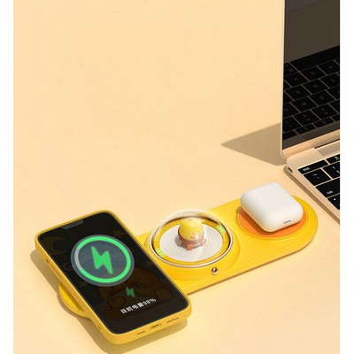 3 In 1 Wireless Fast Charger w/ Night Light