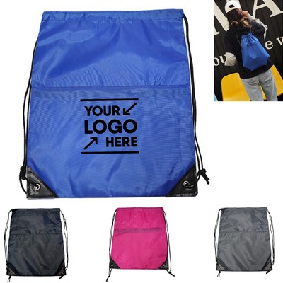 14" x 17" Polyester Drawstring Backpack