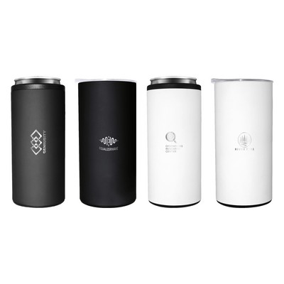 Halcyon® 12 Oz. Large Slim Tumbler/Can Cooler (Laser Engraved)