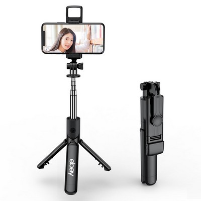 Selfie Stick with Tripod, Bluetooth Remote & USB Rechargeable Light