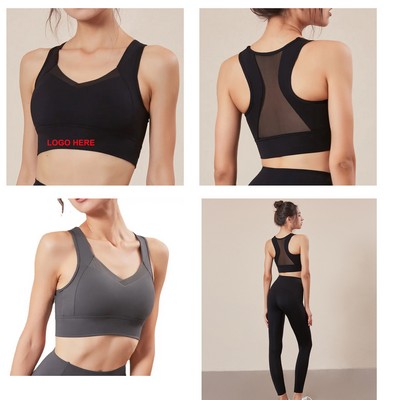 Mesh Sports Bra Shockproof