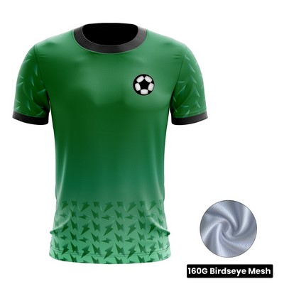 Men's and Kids' Full Sublimation Soccer Jersey - 160G Performance Grade Birdseye Mesh