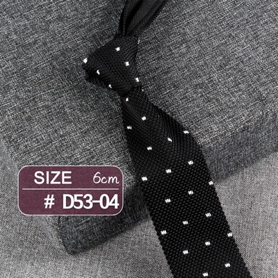 #4 Casual Style Knitted Narrow Men Tie Polyester Woven Collar Tie